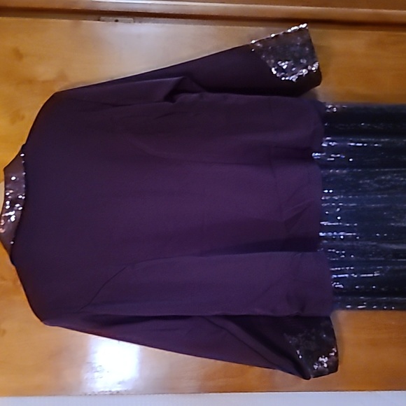 Wedding mother of the bride. Plum. Sparkling. Hand made. Sz XL. Read description - Picture 4 of 5